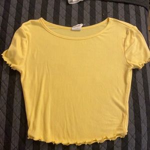 Yellow crop top